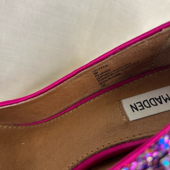 ✨ Steve Madden “Galaxie” Purple Glitter Rhinestone Heels – Size 9M ✨ - Picture 4 of 6